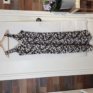 Vintage‎ Beth Michaels Black and White Satin Slip Dress size 8
